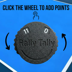 Click the Rally Tally wheel to add pickleball points
