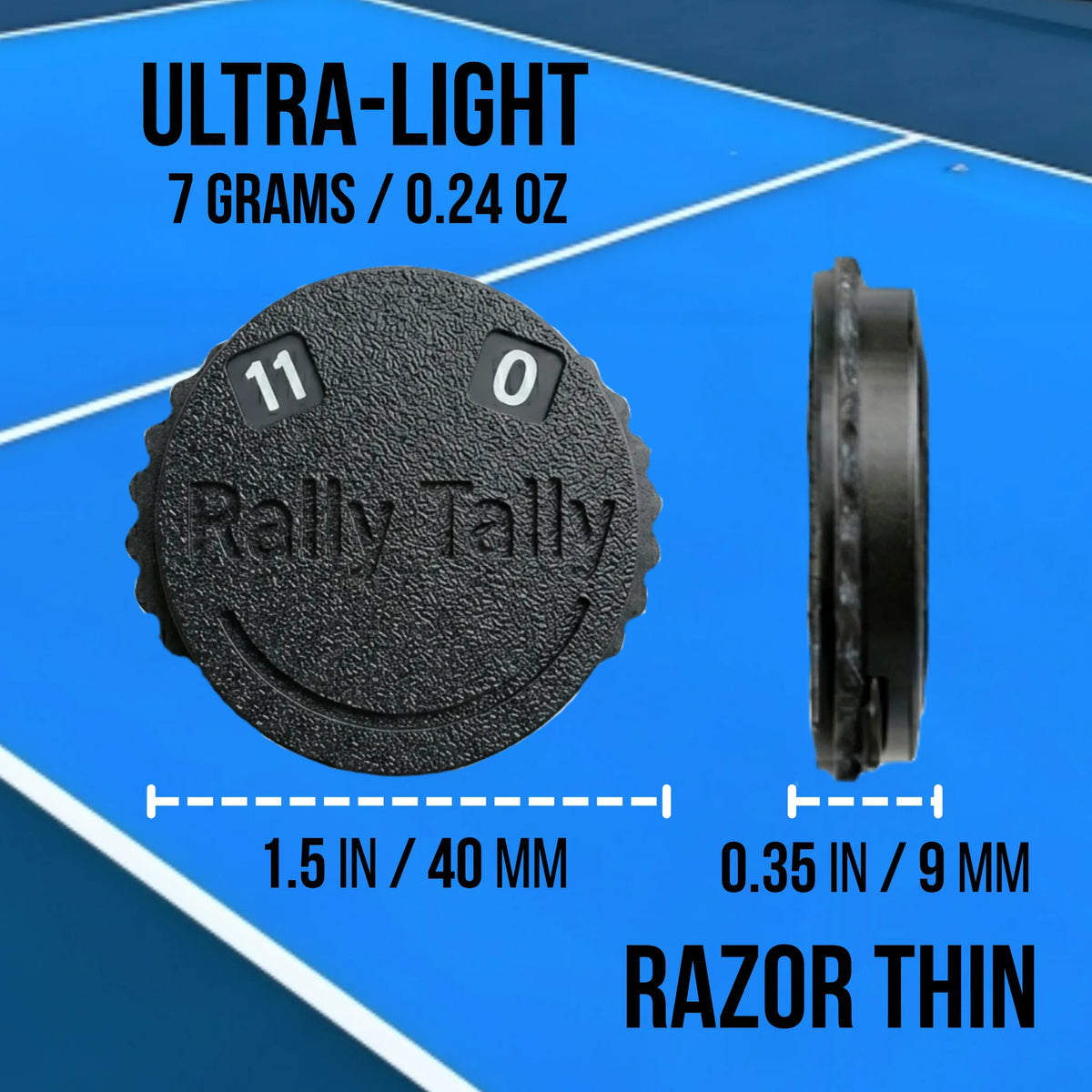 Rally Tally 7 gram handle weight for paddle balance